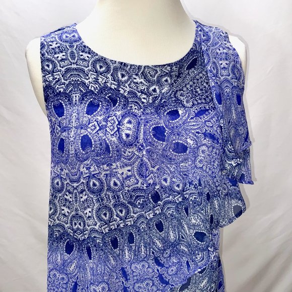 New Anthropologie HD In Paris Layered Chiffon Sleeveless Top Lightweight Tunic - Picture 5 of 10